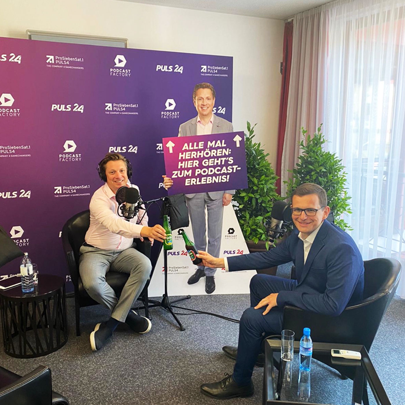 Klaus Schörghofer (CEO, BRAU UNION Österreich) mit Michael Stix (CCO, ProSiebenSat.1 PULS 4)