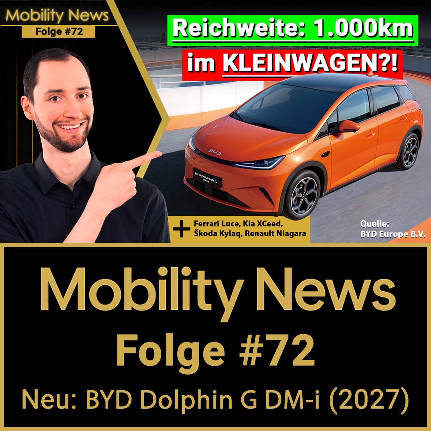KLEINWAGEN-SCHOCK! BYD greift mit 1.000km Reichweite Polo, Yaris und Clio an! | Mobility News #72