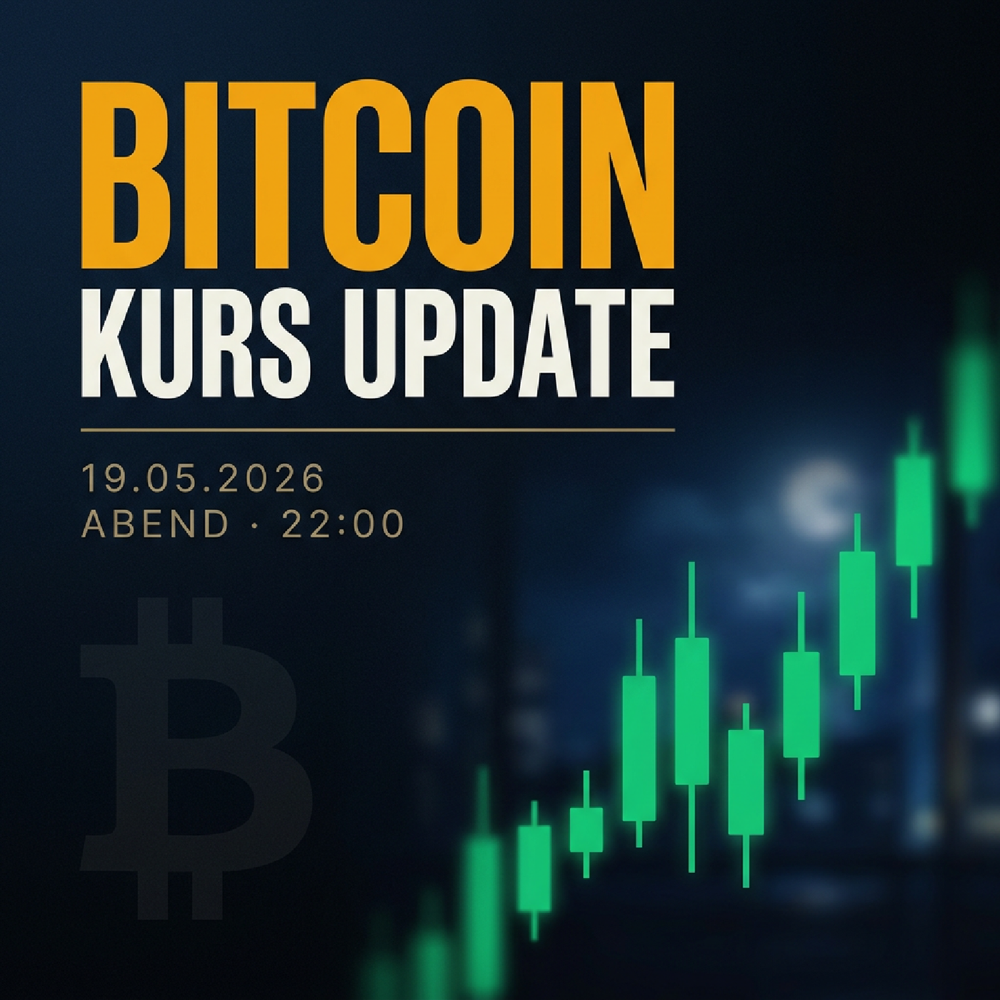 Bitcoin Kurs Abend 19.05.2026: 66.138 € (+0.28 %)