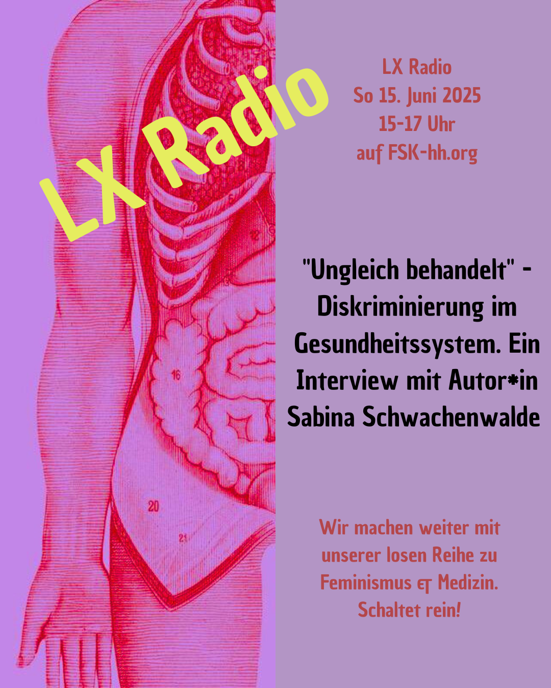Lx Radio Juni 2025: Ungleich behandelt - mit einem Interview mit Autor*in Sabi Schwachenwalde