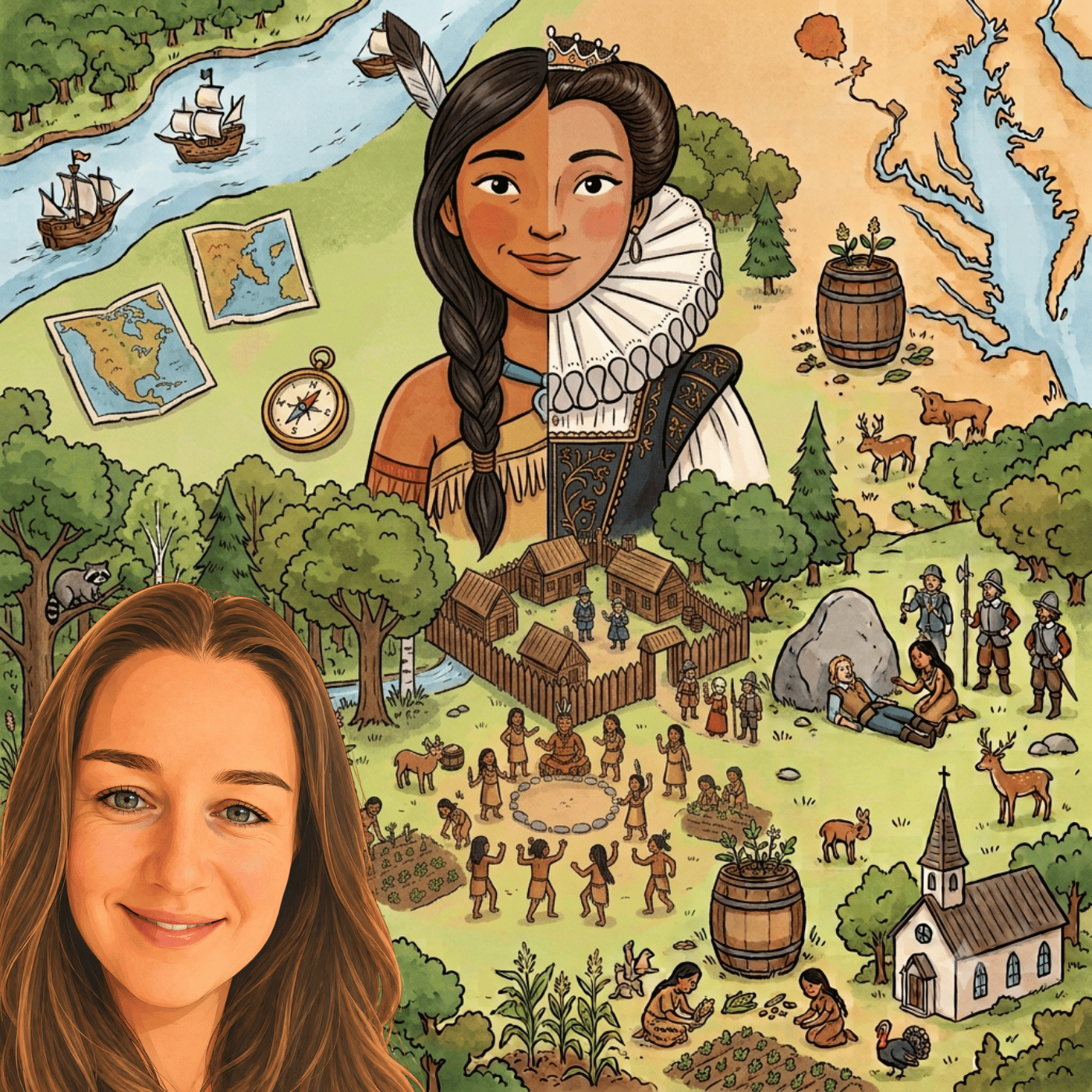 Pocahontas – Die echte Geschichte der klugen Indigenen | Geschichte für Kinder