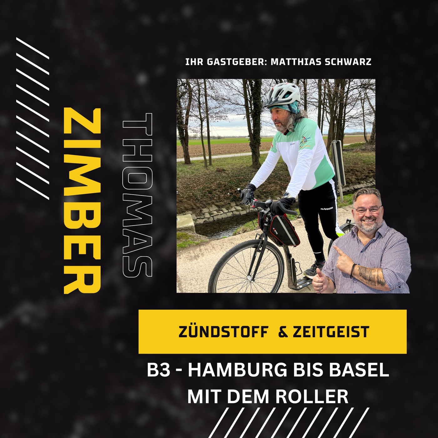 Mit Tretroller und Herz: Thomas Zimbers inspirierende Spendentour