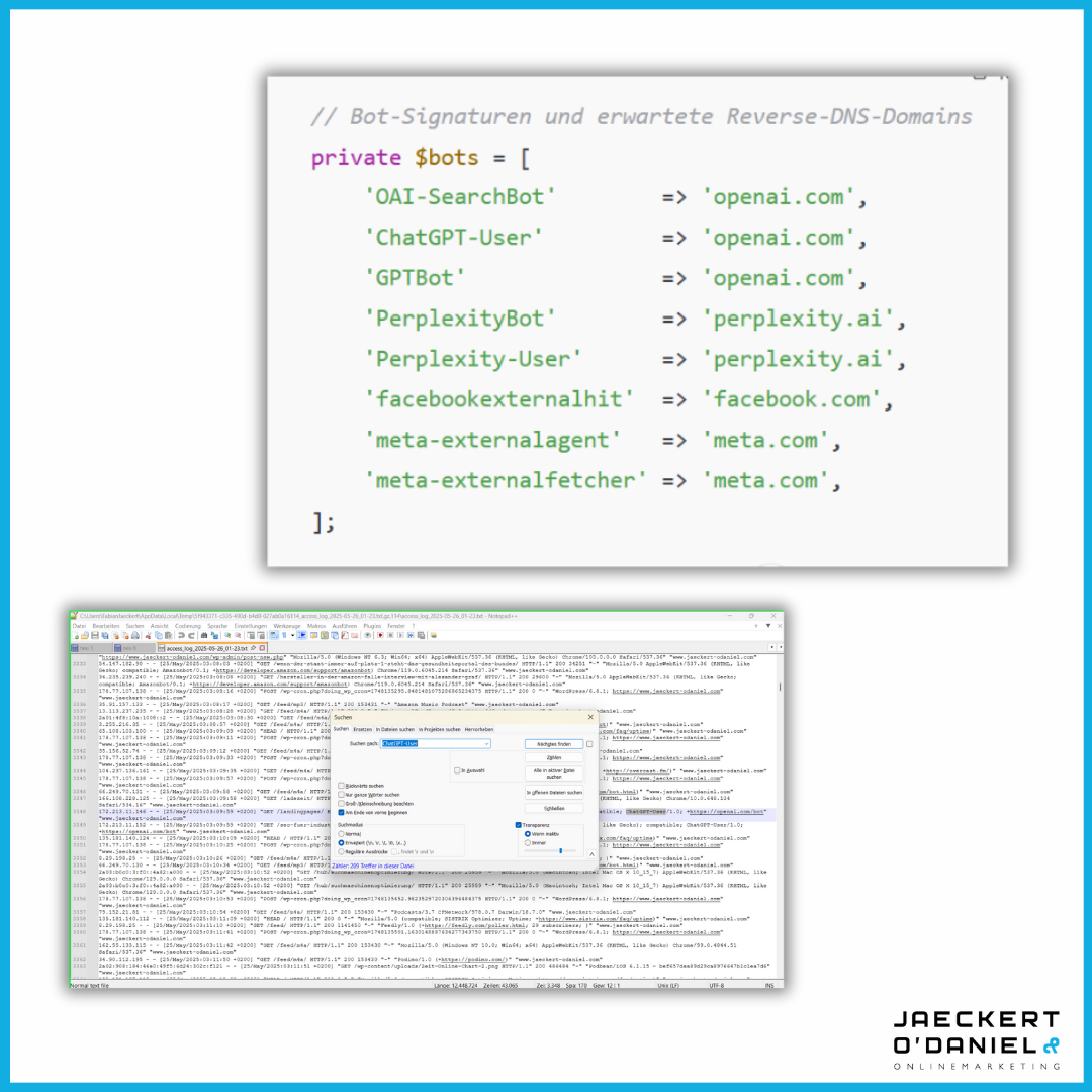 Logfile Analyse: Wie KI-Bots deine Website verarbeiten