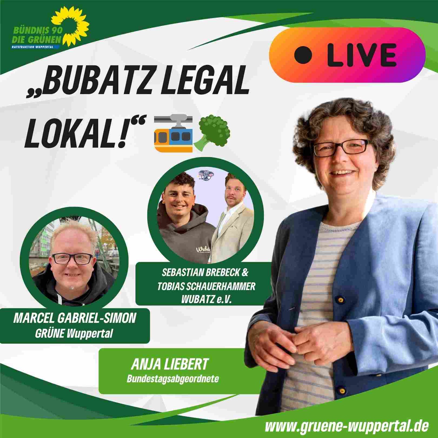 Bubatz legal lokal! - mit Wubatz e.V., Anja Liebert und Marcel-Gabriel Simon