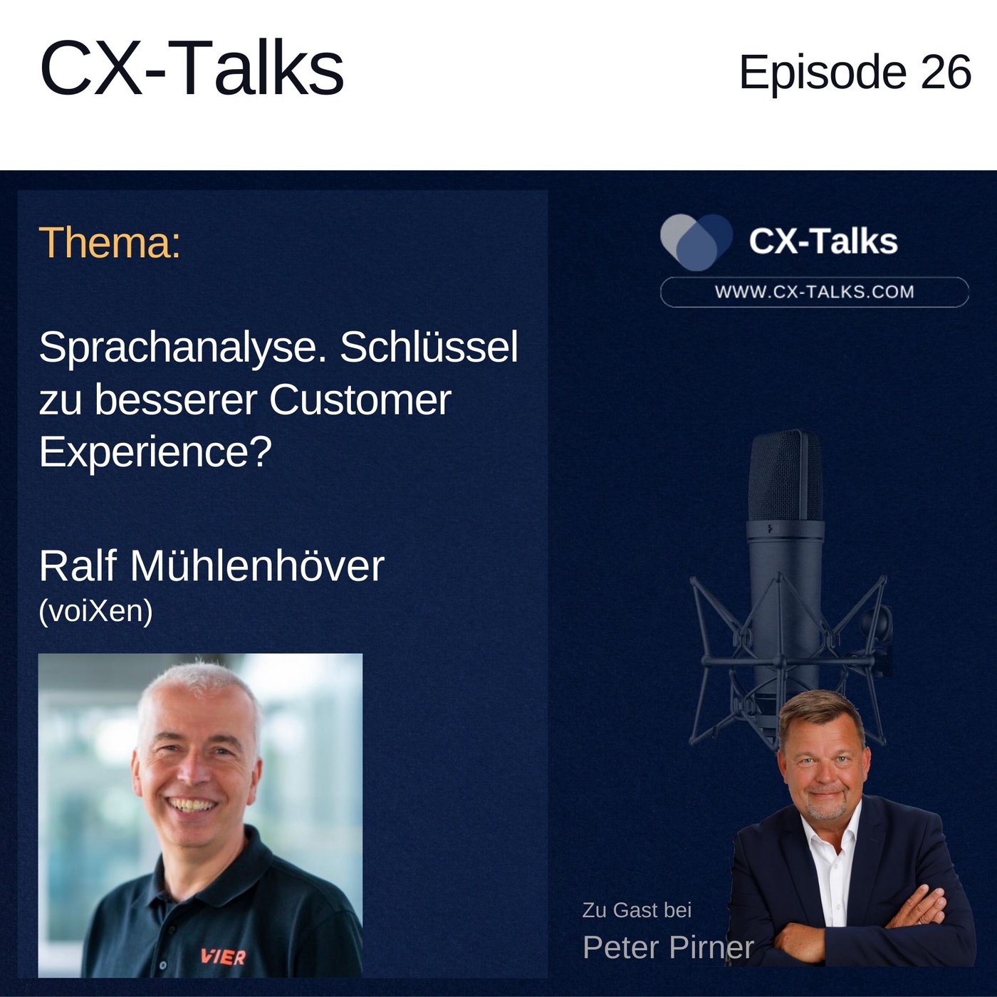 #26 Sprachanalyse - Schlüssel zu besserer Customer Experience? Ralf Mühlenhöver (VIER/voiXen) bei Peter Pirner