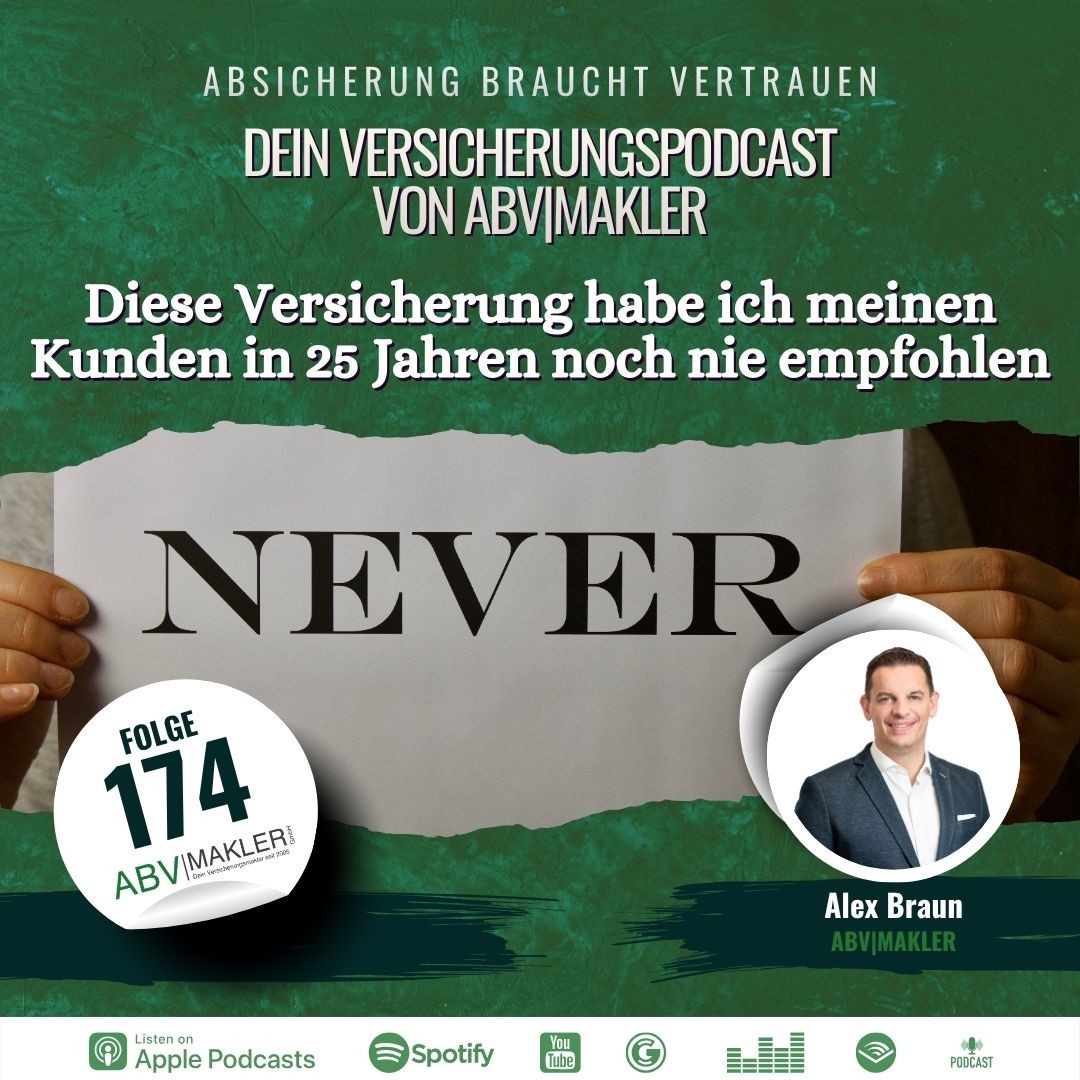 🎙️ Folge 174: Diese Versicherung habe ich meinen Kunden in 25 Jahren noch nie empfohlen