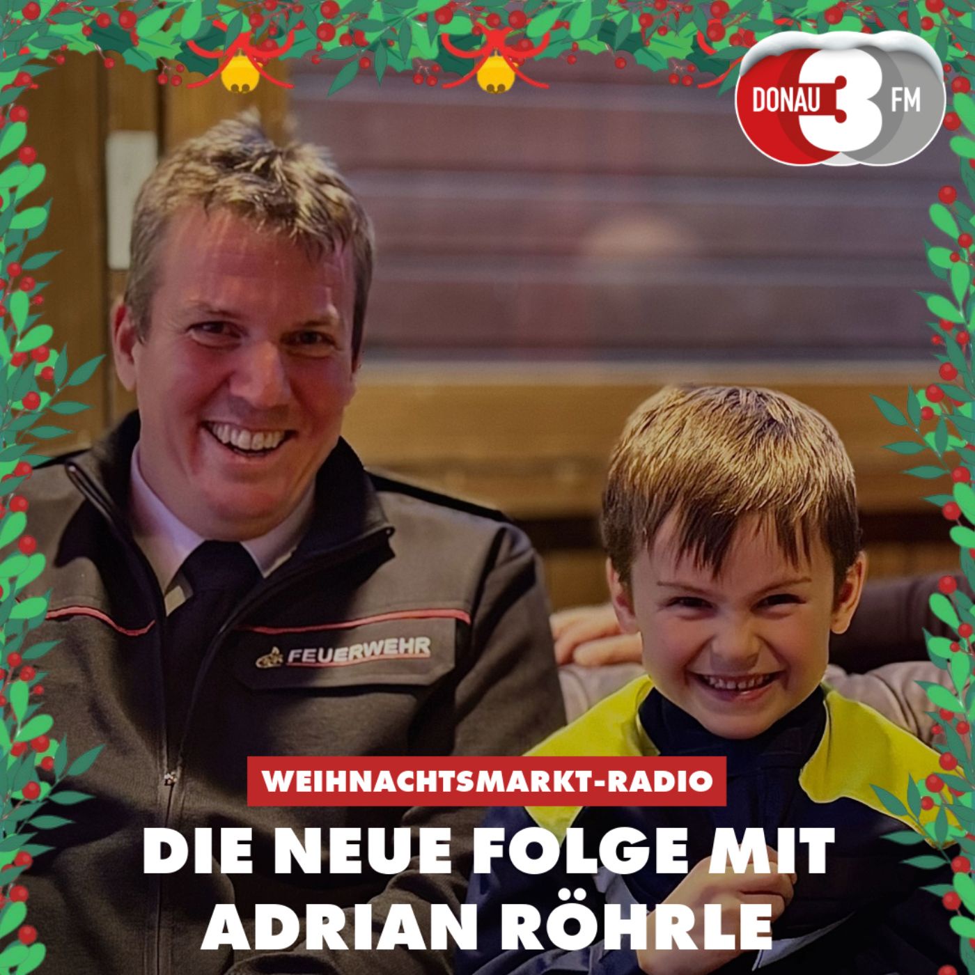 Das DONAU 3 FM Weihnachtsmarkt- Radio mit Feuerwehrkommandant Adrian Röhrle