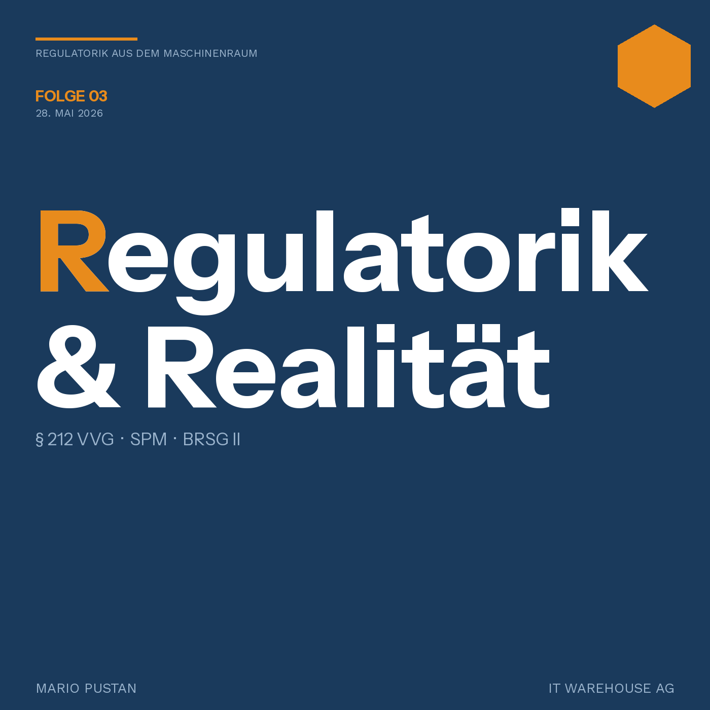 Regulatorik & Realität - Folge 3 · § 212 VVG: 34 Tage, drei Szenarien, ein stiller Stresstest