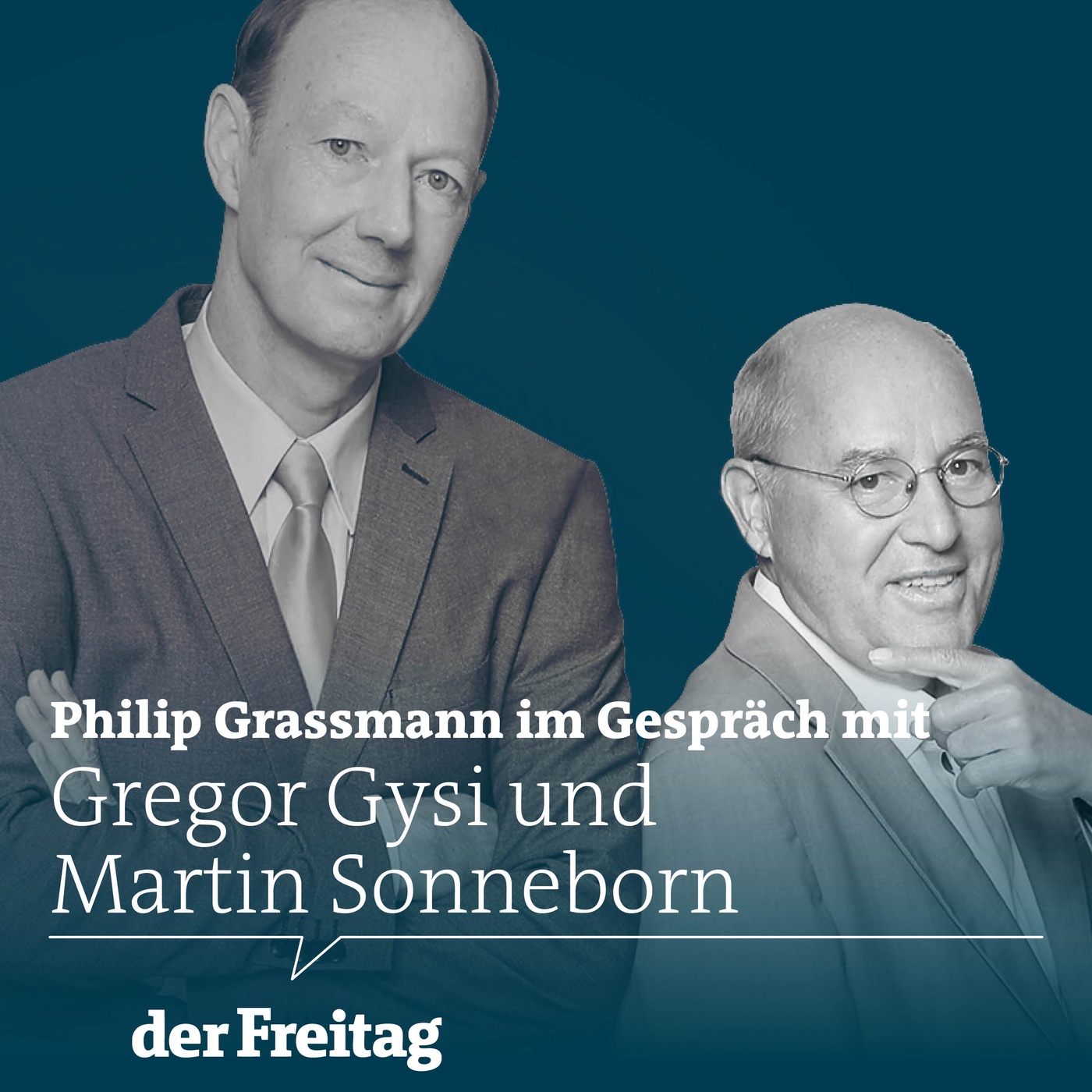 Gregor Gysi und Martin Sonneborn im Gespräch mit Philip Grassmann