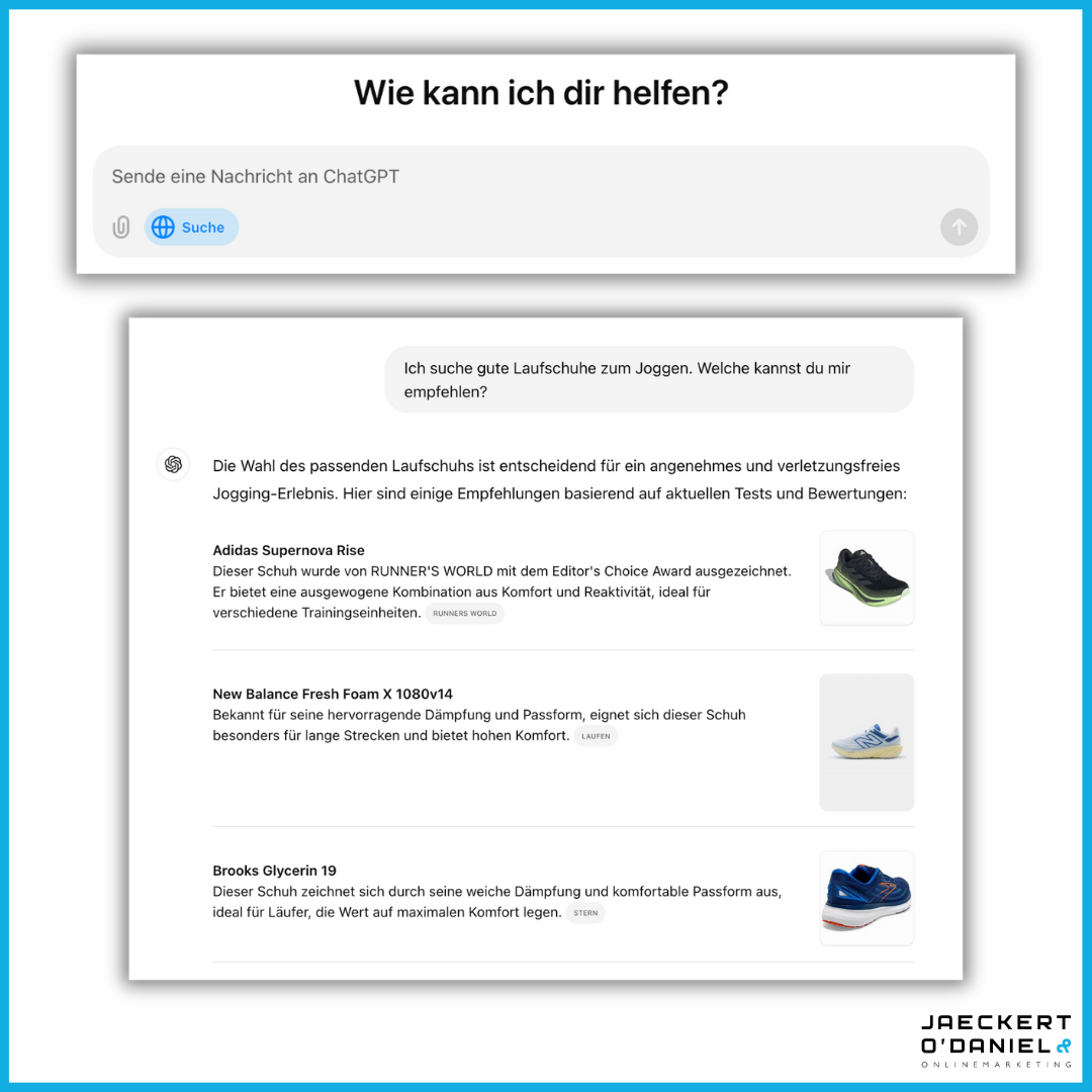 ChatGPT search im Test: Ergebnisse im Vergleich