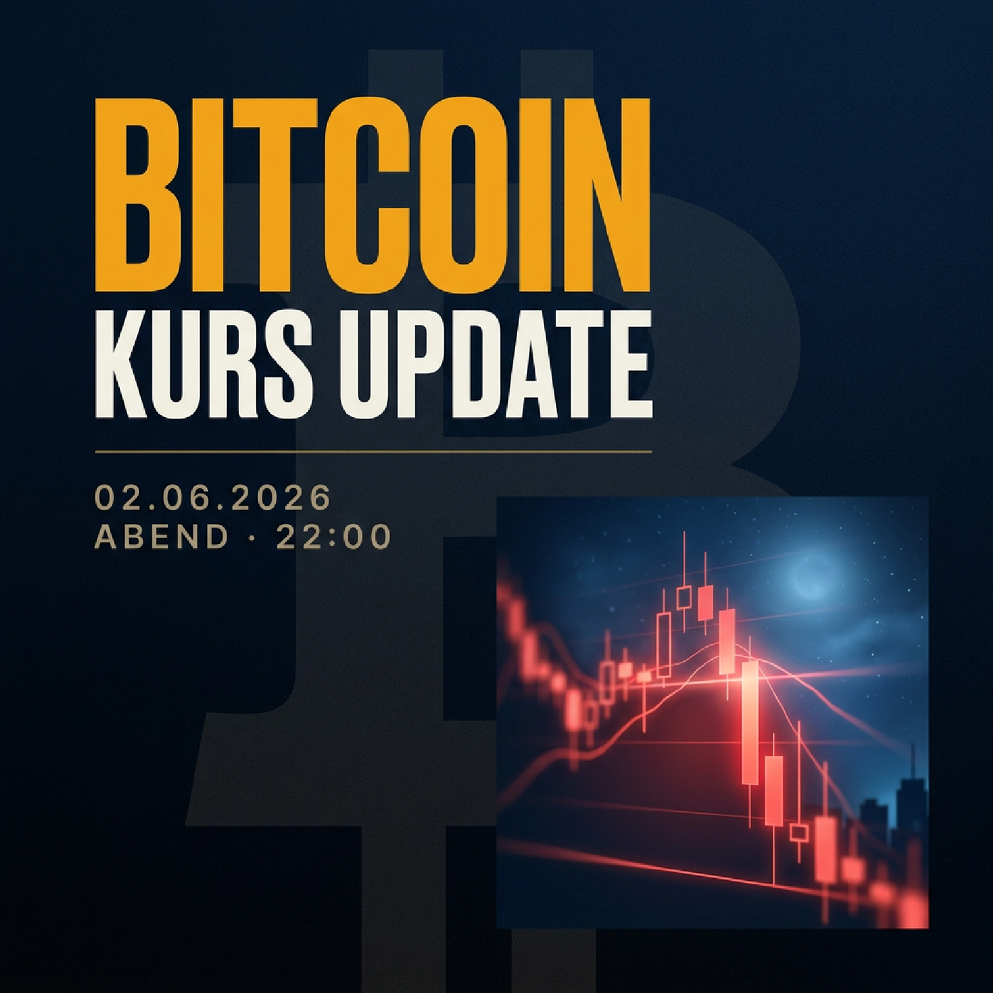 Bitcoin Kurs Abend 02.06.2026: 57.705 € (-6.13 %)