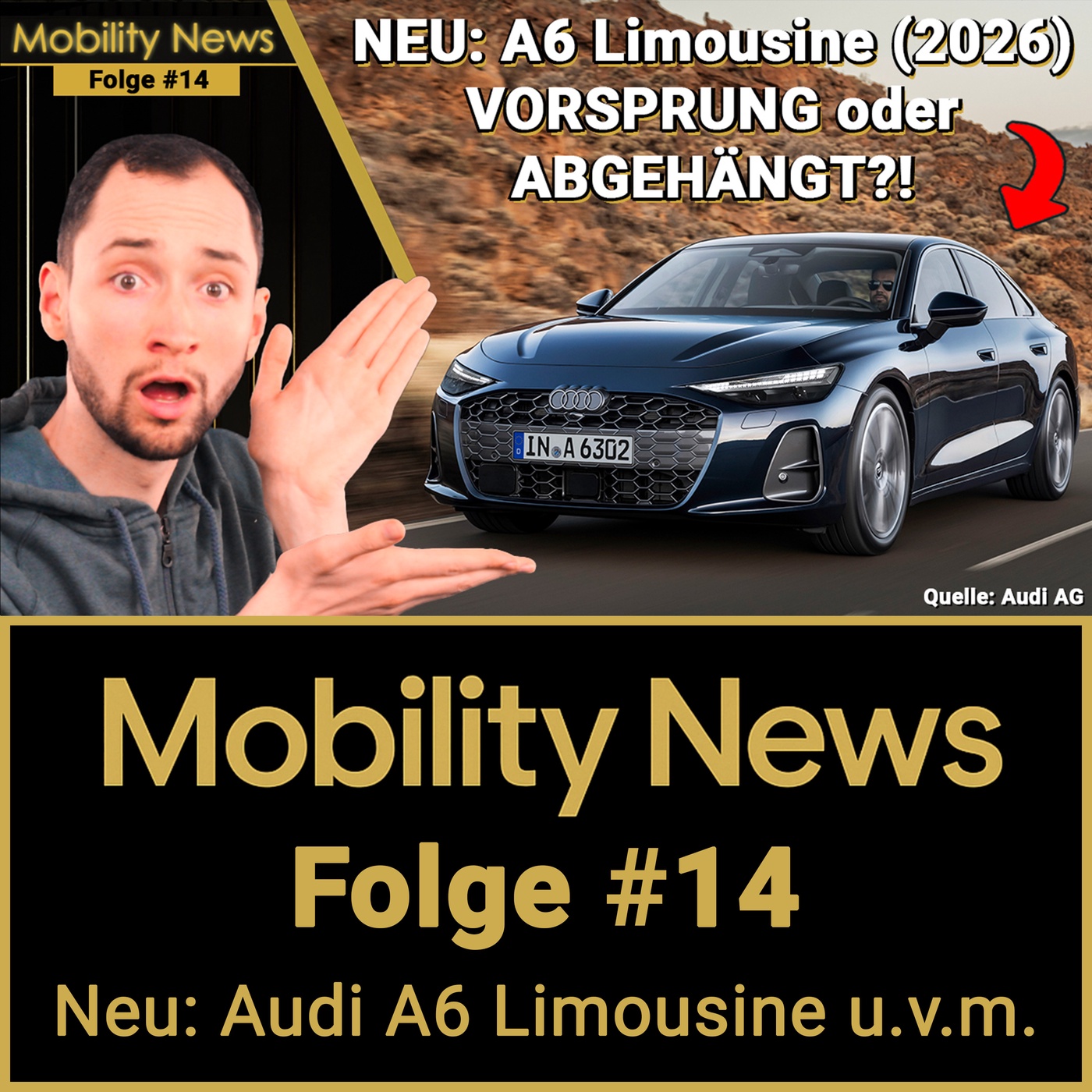 Noch ELEGANTER! Spielt Audi damit wieder GANZ OBEN mit?! Audi A6 Limousine u.v.m.| Mobility News #14