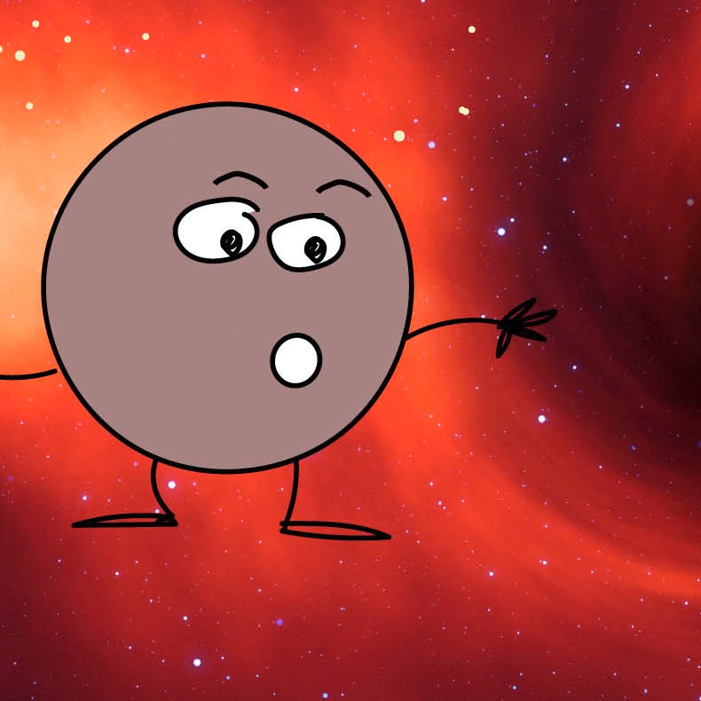 Pluto in der Kurzwelle: schwarzes Loch