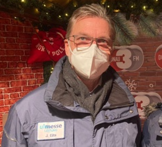 Jürgen Eilts, der Veranstalter des Ulmer Weihnachtsmarktes zu Gast in unserem Weihnachtsmarktstudio-Studio.
