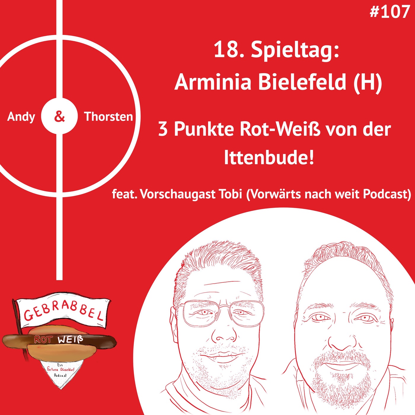 #107: 18. Spieltag: Arminia Bielefeld (H) – 3 Punkte Rot-Weiß von der Ittenbude! feat. Vorschaugast Tobi (Vorwärts nach weit Podcast)