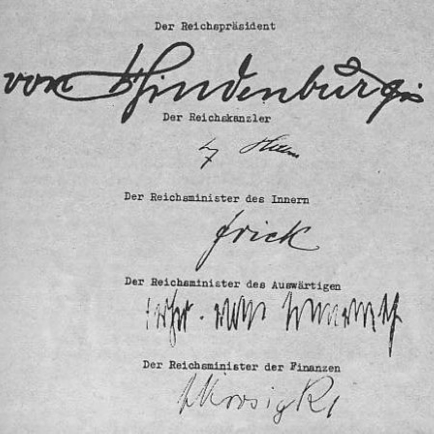 Y-081: Der Text des Ermächtigungsgesetzes (1933)