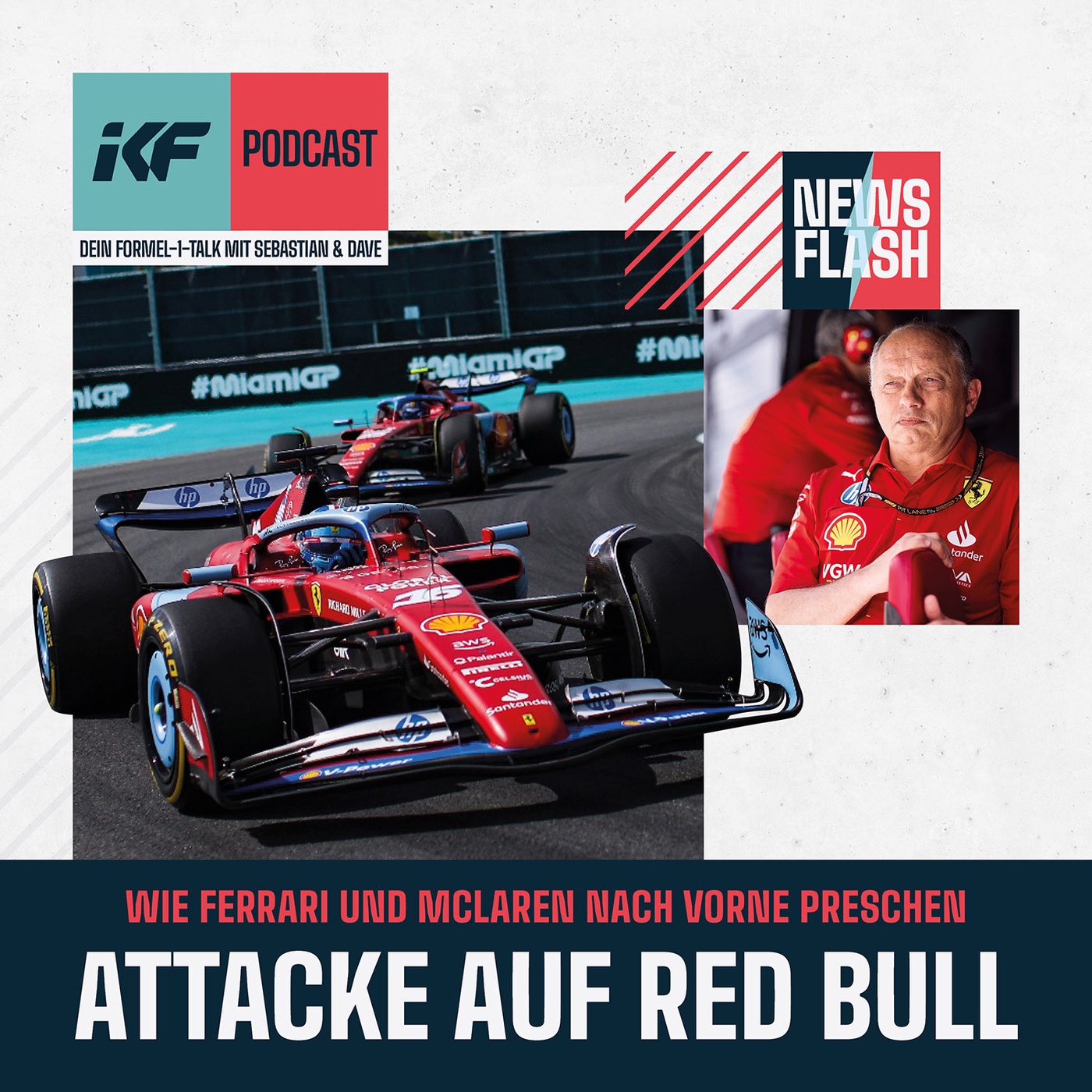 Newsflash: Ferraris Attacke auf Red Bull!