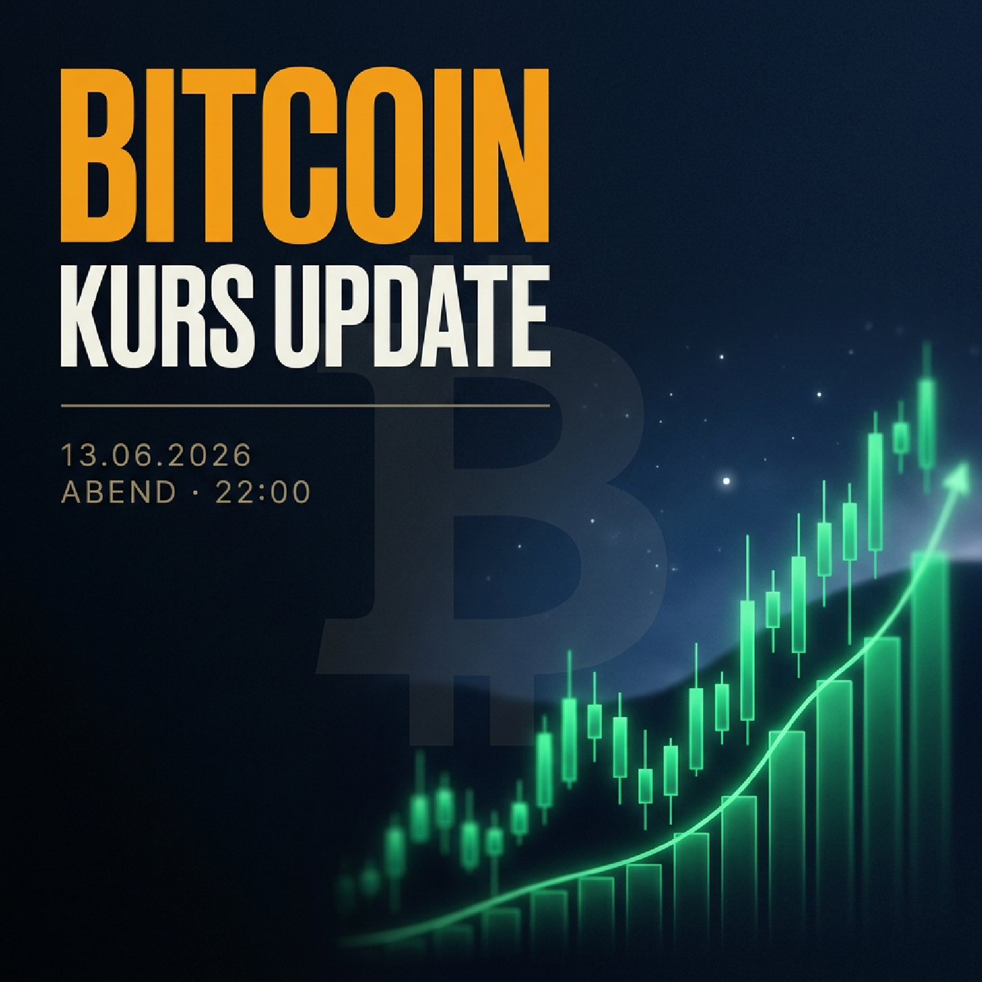 Bitcoin Kurs Abend 13.06.2026: 55.561 € (+1.10 %)
