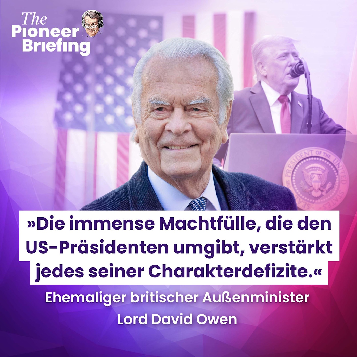 Lord David Owen über Hybris in der Politik | CDU-Parteitag | Pioneer Bootcamp