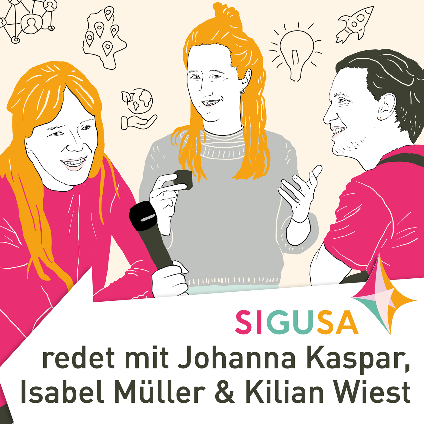 SIGUSA redet mit Johanna Kaspar, Isabel Müller und Kilian Wiest