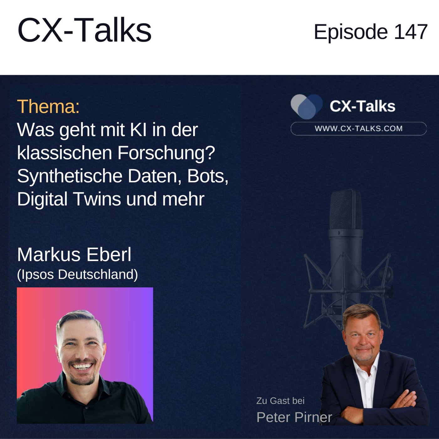 #147 Was geht mit KI in der klassischen Foschung? Synthetische Daten, Bots, Digital Twins und mehr. Mit Markus Eberl