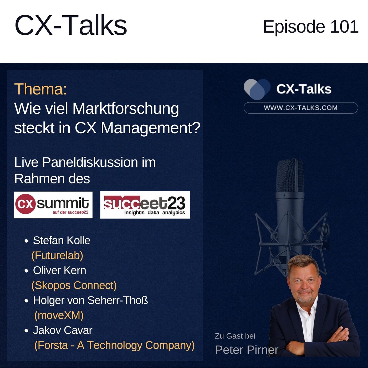 #101 Wie viel Marktforschung steckt in CX-Management. Paneldiskussion auf dem CX Summit der succeet 2023