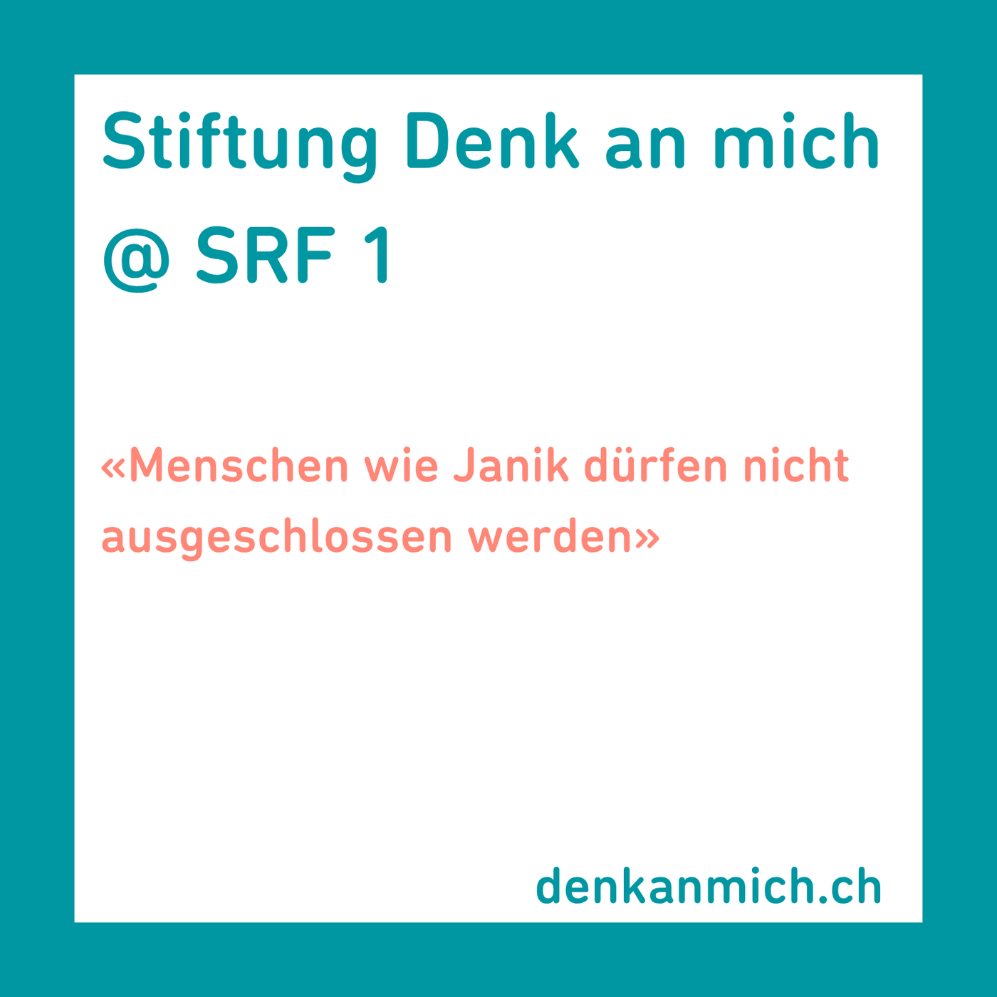 «Menschen wie Janik dürfen nicht ausgeschlossen werden»