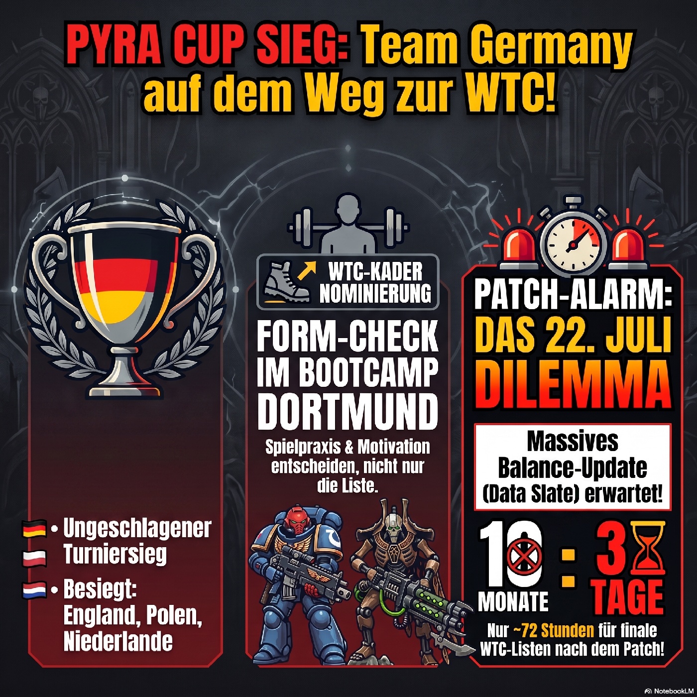 Warhammer 40K Team Germany: Roadmap zur WTC (Bootcamp Dortmund & Pyra Cup)