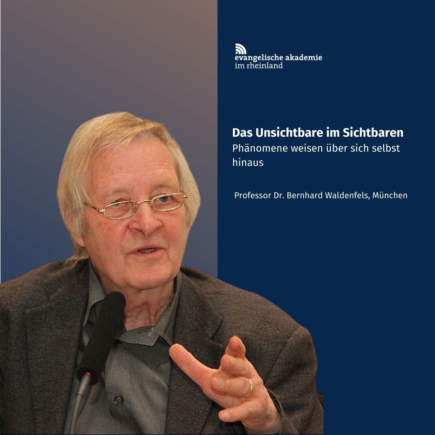 Prof. Dr. Bernhard Waldenfels: Das Unsichtbare im Sichtbaren