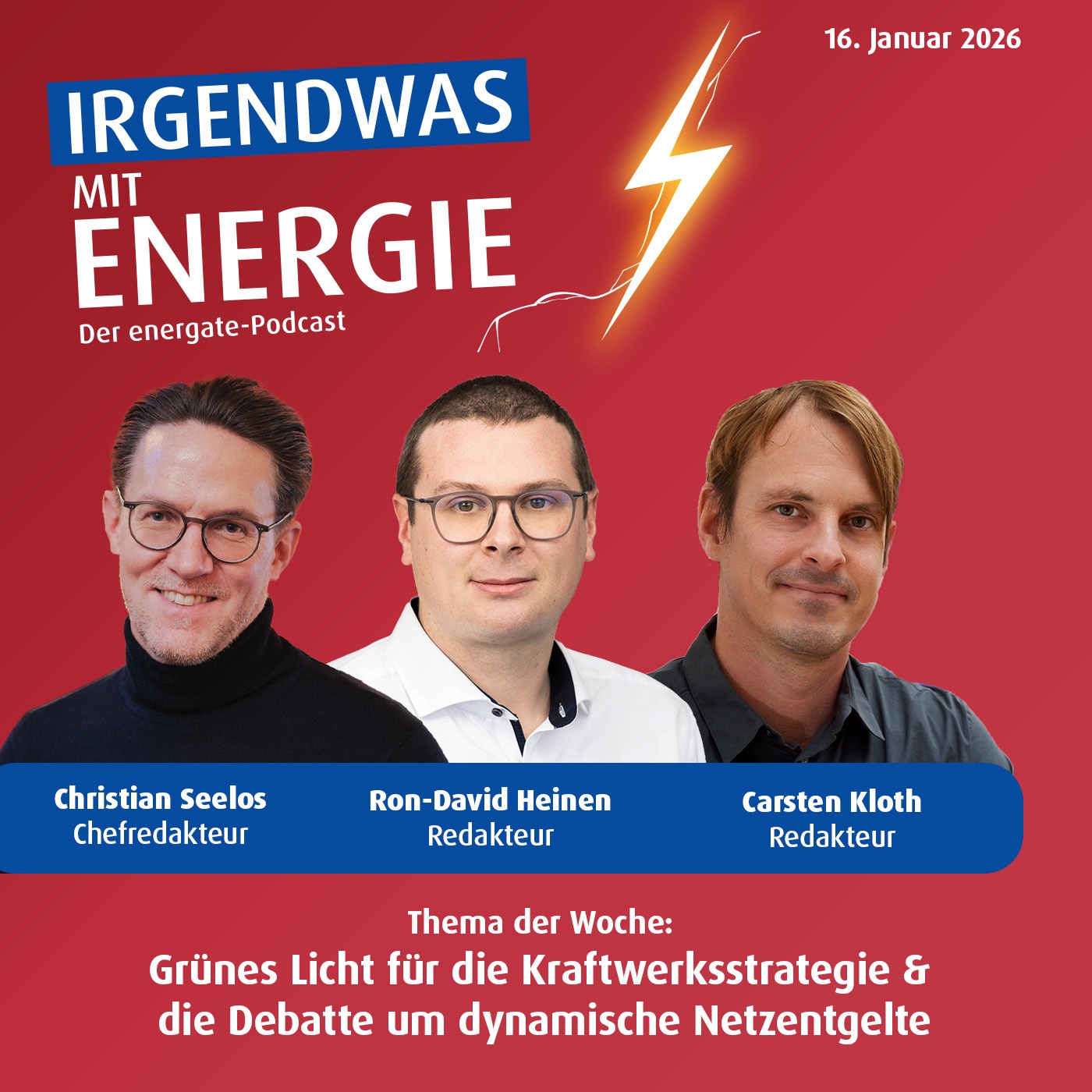 News-Update vom 16. Januar 2026 - Endlich grünes Licht für die Kraftwerksstrategie