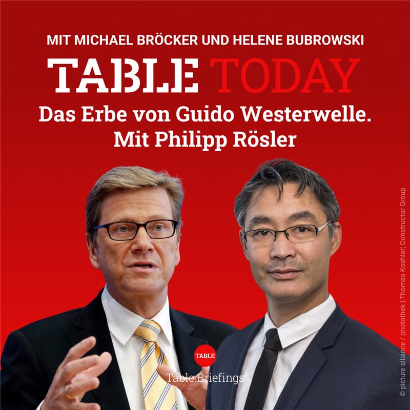 Das Erbe von Guido Westerwelle. Mit Philipp Rösler.