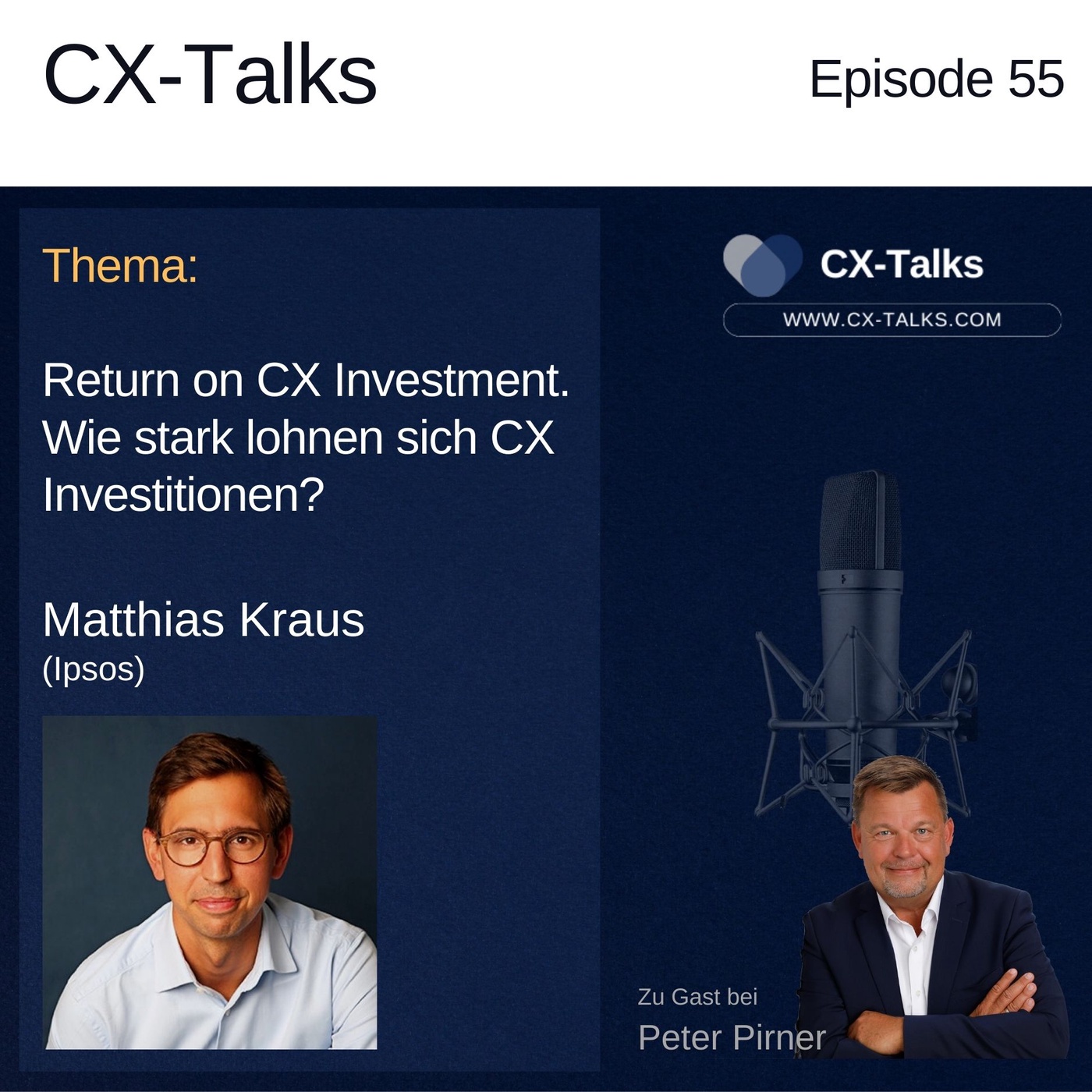 #55 Return on Investment. Wie stark lohnen sich CX Investitionen? Matthias Kraus (Ipsos) bei  Peter Pirner