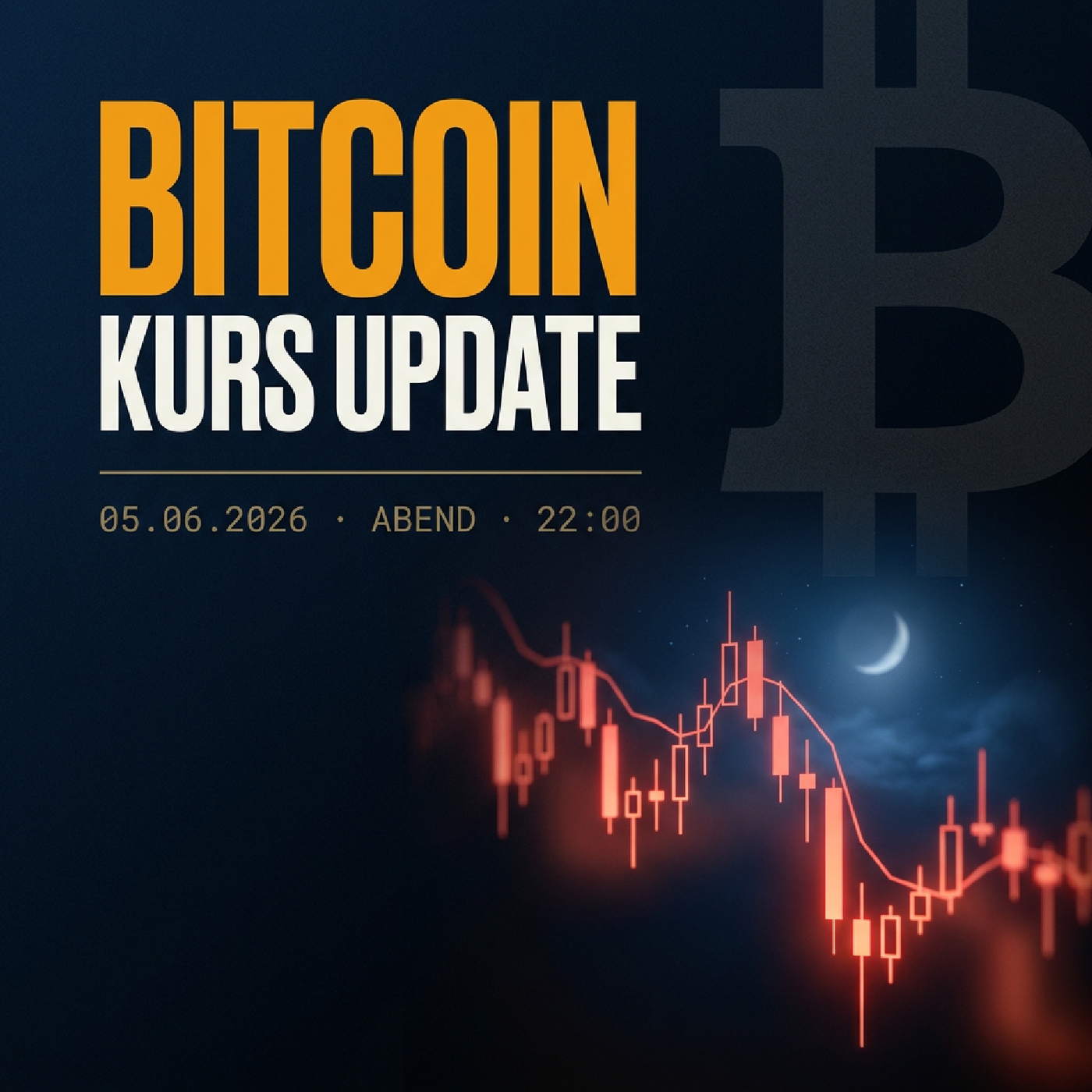 Bitcoin Kurs Abend 05.06.2026: 52.240 € (-4.57 %)