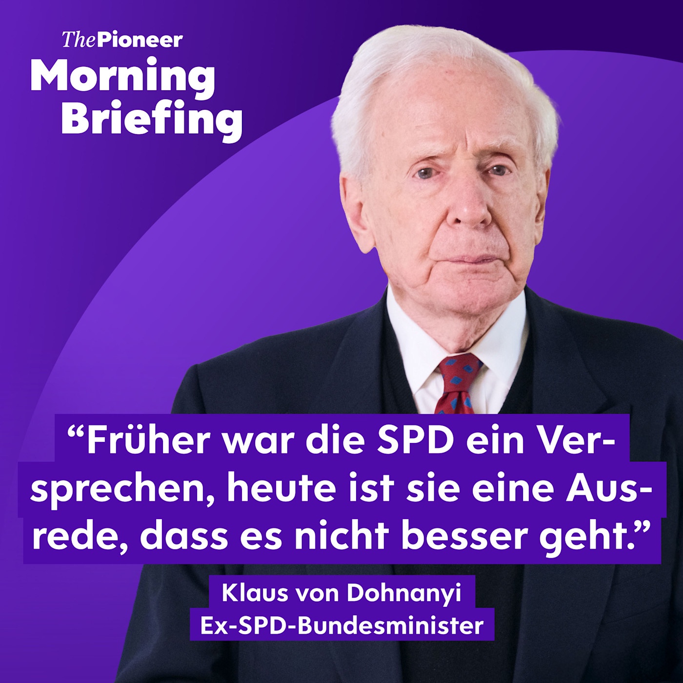 Klaus von Dohnanyi: „SPD: früher ein Versprechen, heute eine Ausrede” | Jörg Kukies | Ölpreis