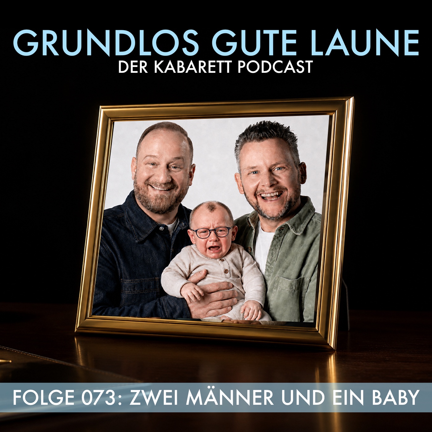 Zwei Männer und ein Baby