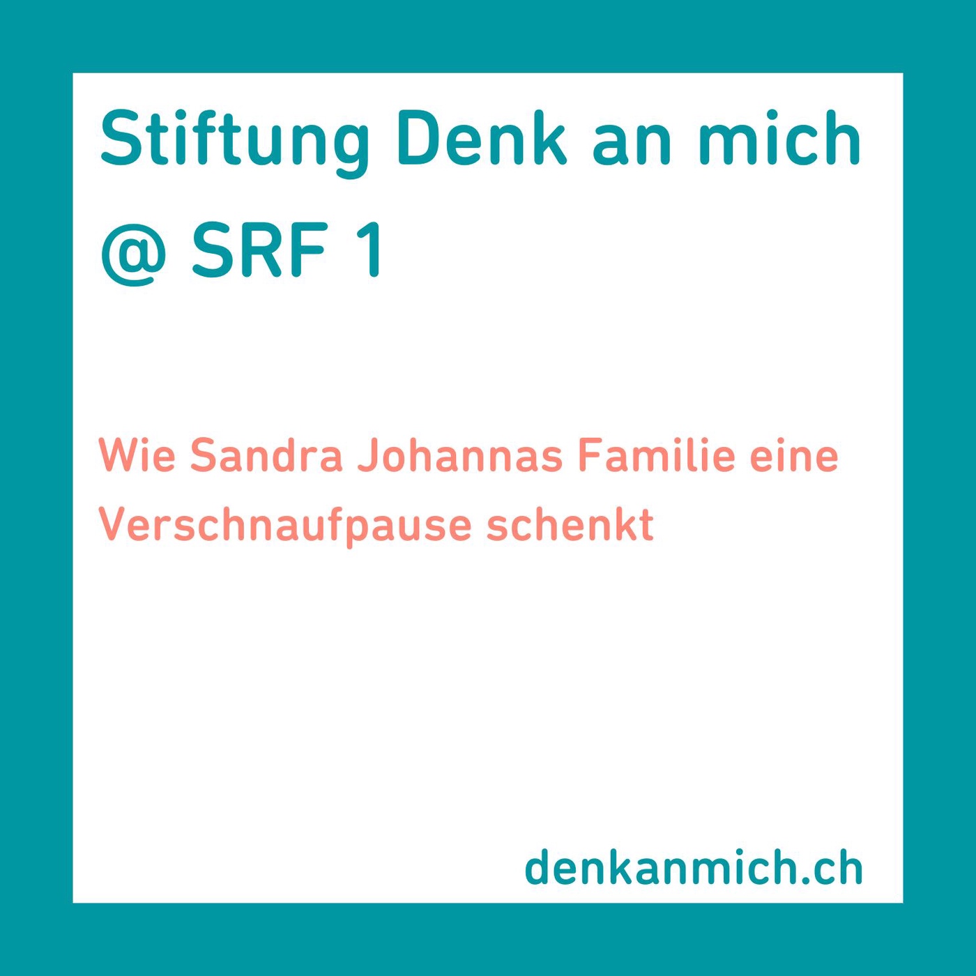 Wie Sandra Johannas Familie eine Verschnaufpause schenkt