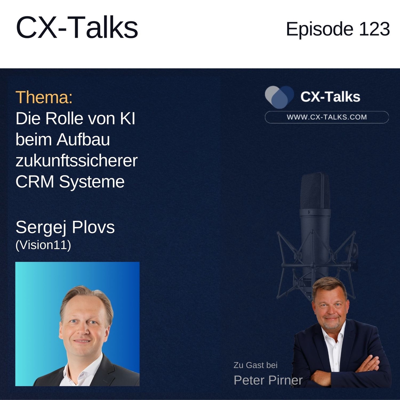 #123 Die Rolle von KI beim Aufbau zukunftssicherer CRM Systeme. Sergej Plovs bei Peter Pirner