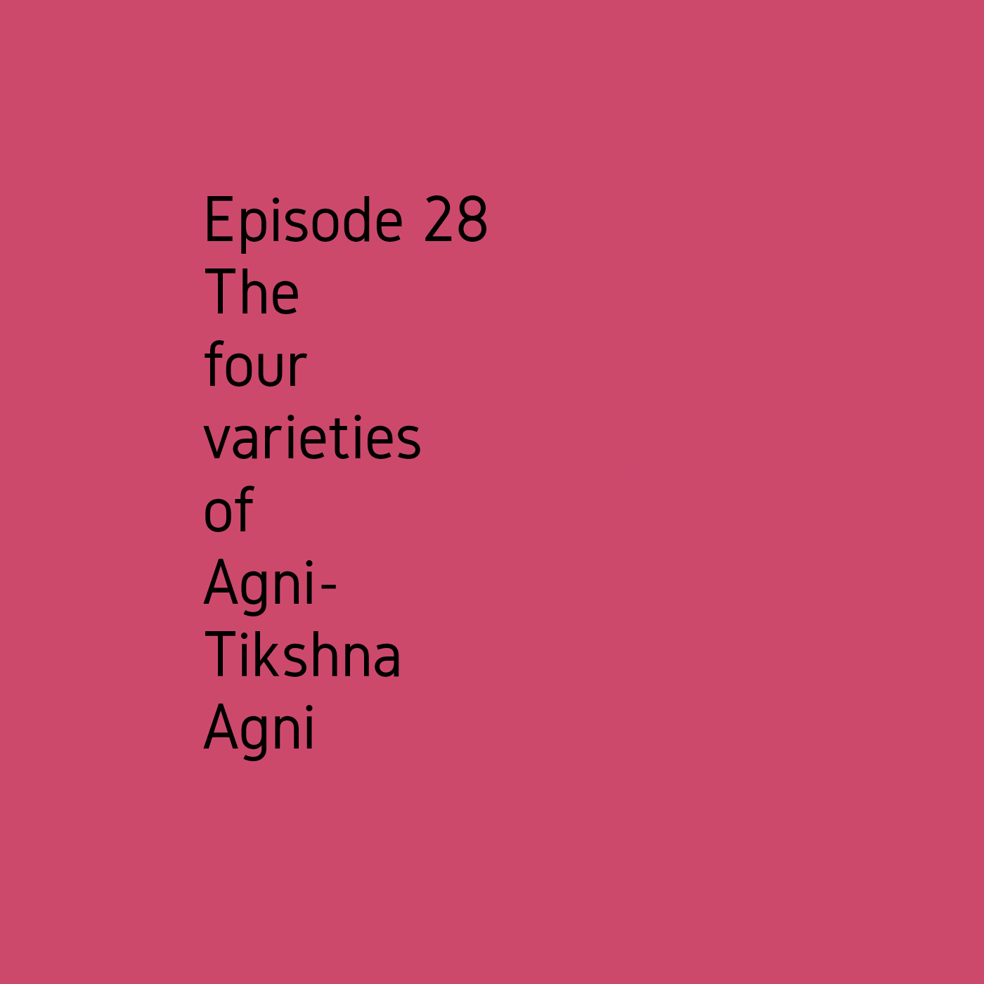 Episode 28 Tikshna Agni