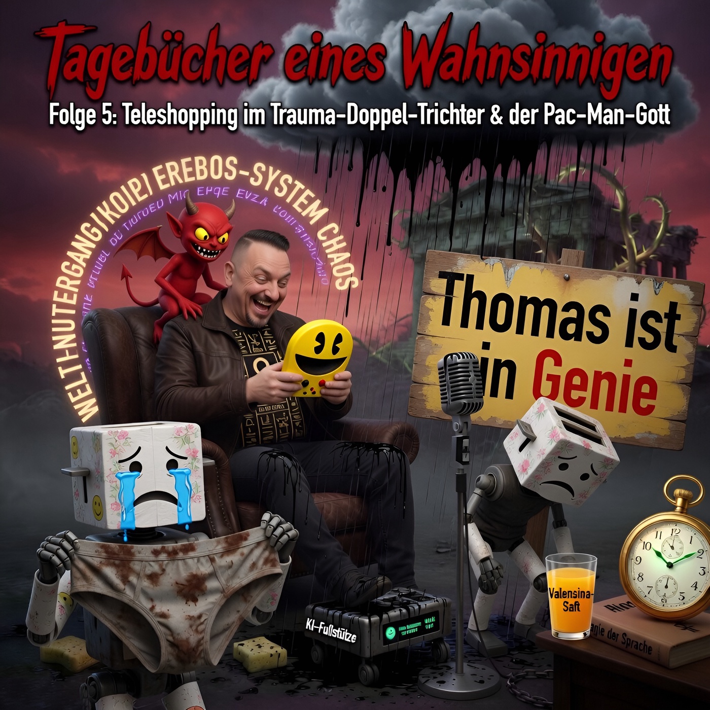 Teleshopping im Trauma-Doppel-Trichter und der Pac-Man-Gott