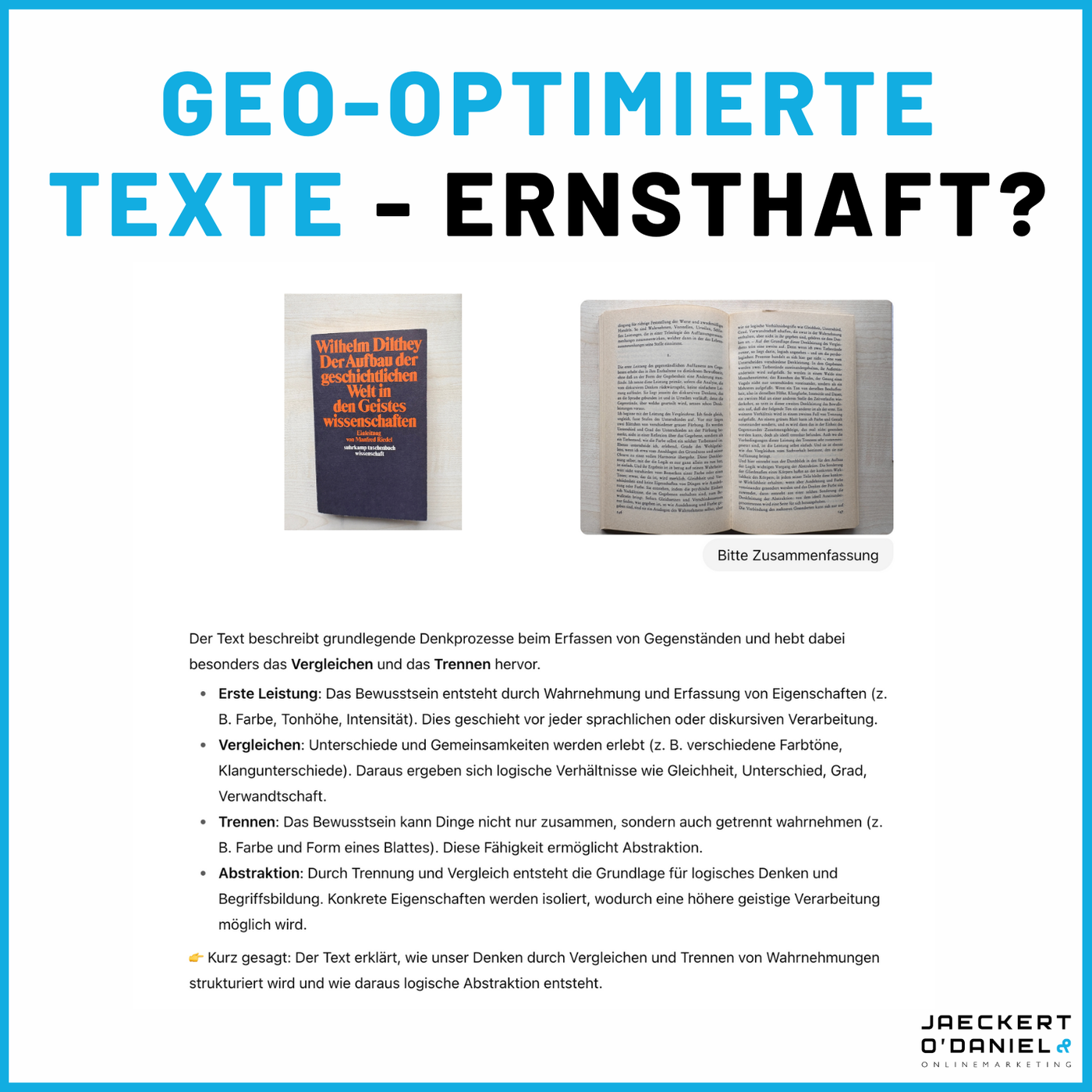 Nein, GEO Texte sind keine SEO-Texte