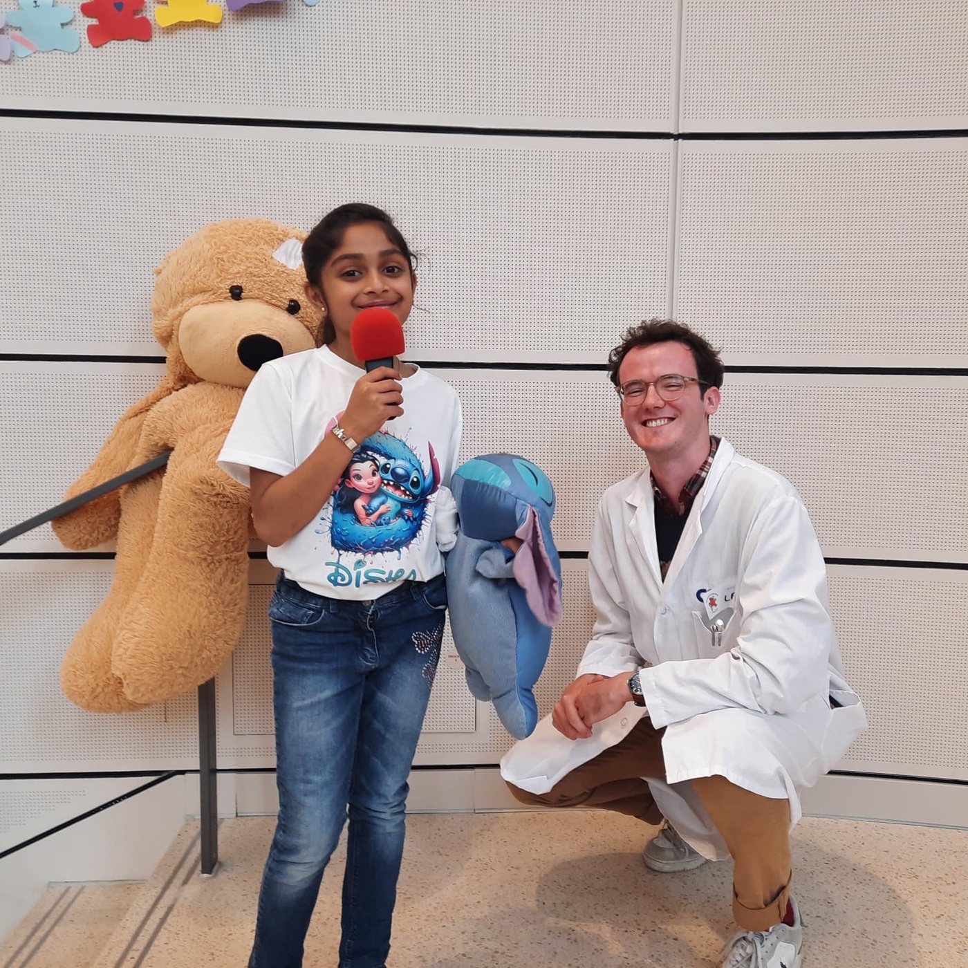 Gute Besserung Stitch! Disha war im Teddybärkrankenhaus.