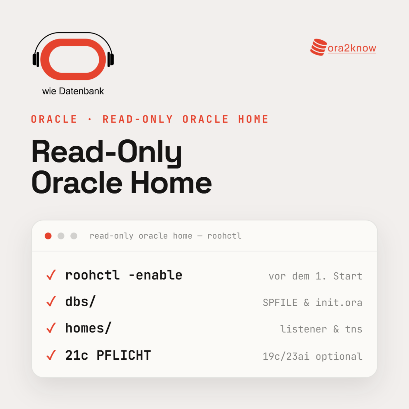 Oracle Read-Only Homes: Software und Konfiguration endlich getrennt