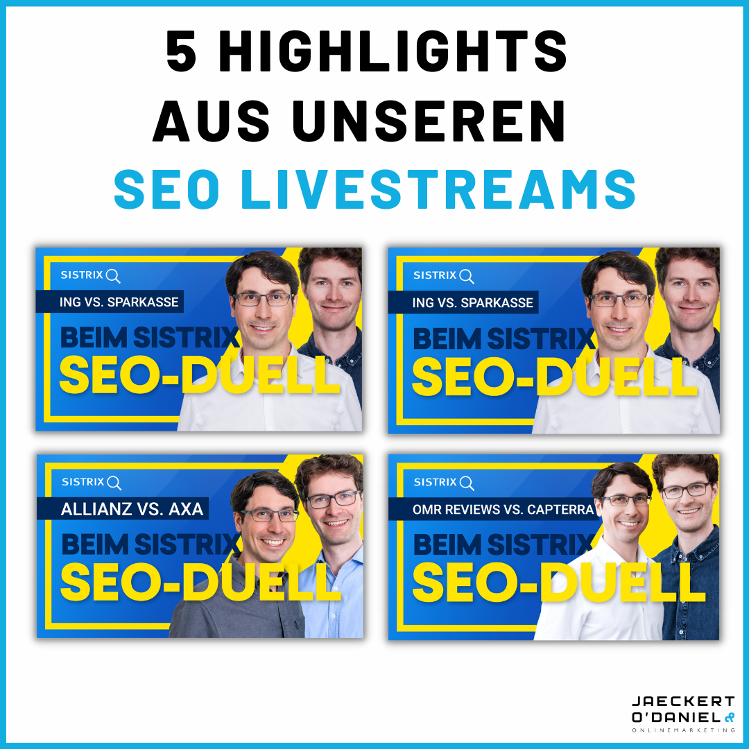 So geht SEO: 5 Highlights aus unseren Livestreams