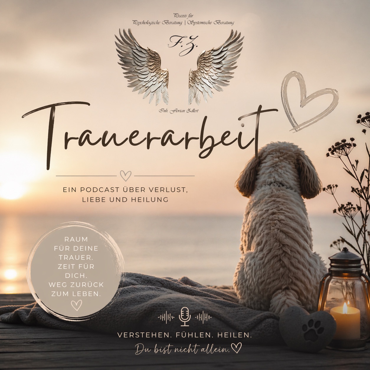 Trauer wenn ein Teil deines Herzens geht/Grief — when a piece of your heart goes with them.”