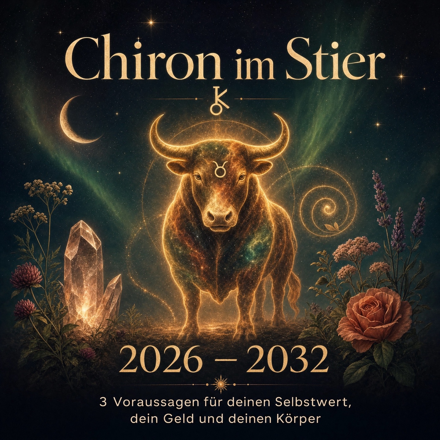 Chiron im Stier (2026–2032): 3 Voraussagen für deinen Selbstwert, dein Geld und deinen Körper