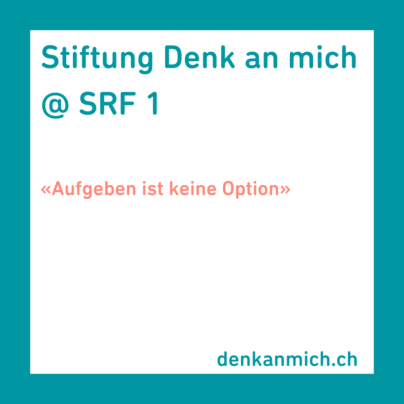 «Aufgeben ist keine Option»
