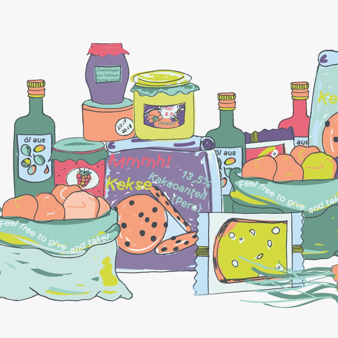 Offener Kühlschrank: Lebensmittel sind wertvoll