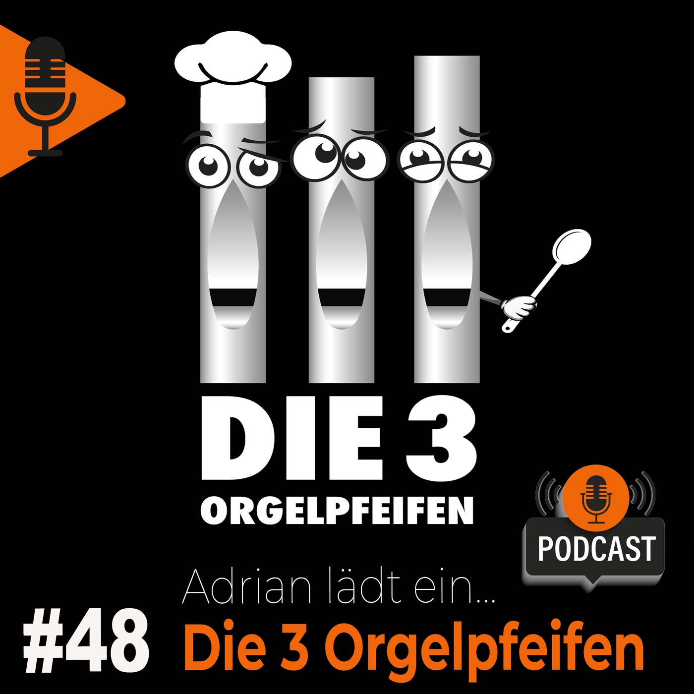 ... die 3 Orgelpfeifen & der Applaus-Knopf