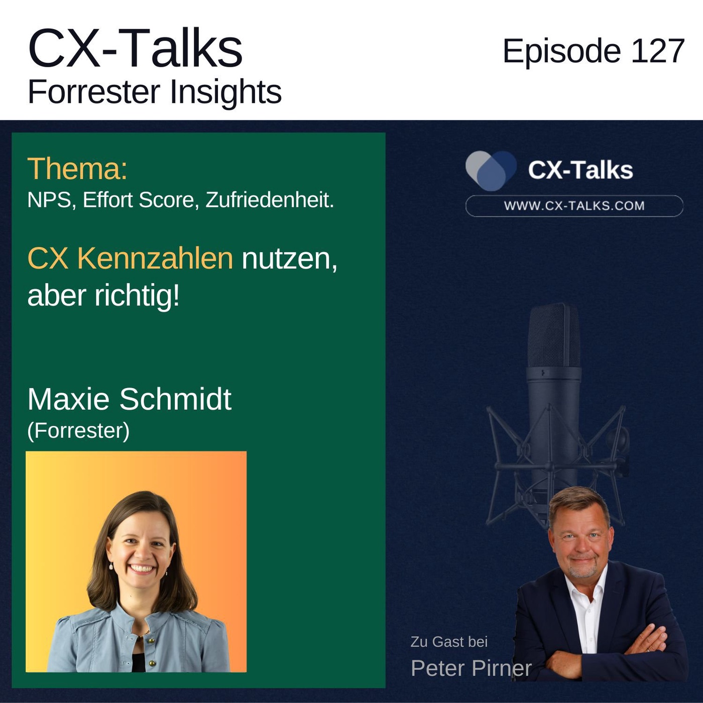 #127 CX Kennzahlen nutzen - aber richtig! Maxie Schmidt (Forrester) bei Peter Pirner