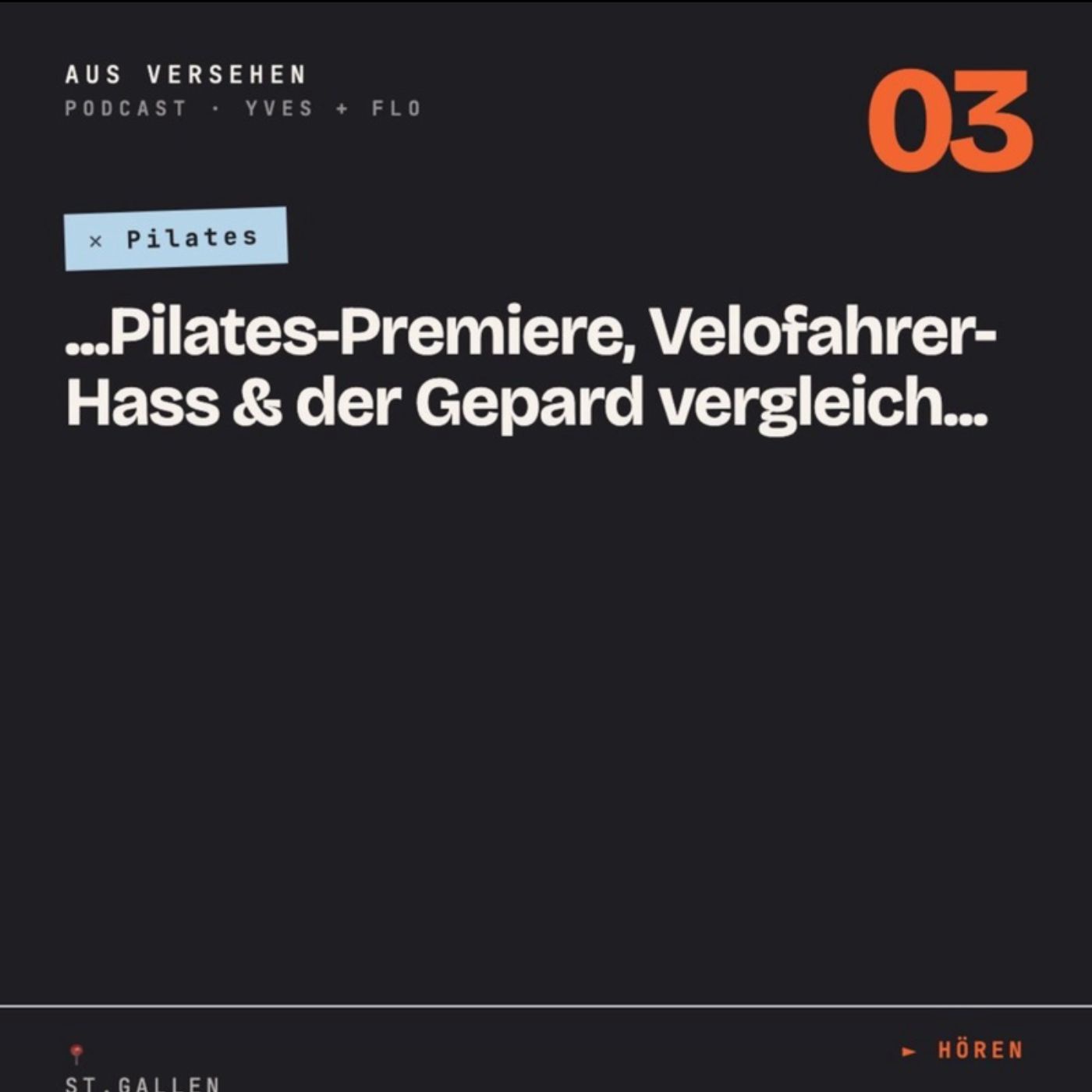 Aus Versehen #03 | Pilates-Premiere, Velofahrer-Hass und der Gepard Vergleich